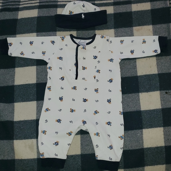 polo bear cotton coverall